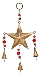 Wholesale Star with Glass Beads Windchime 19"H
