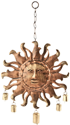 Wholesale Sun Wind Chime with Bells 12"W, 21"H