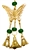 Wholesale Brass Wind Chime With Beads - Butterfly 9"L