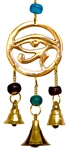 Wholesale Brass Wind Chime With Beads - Egyptian Eye 9"L