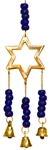 Wholesale Brass Wind Chime With Beads - Star 9"L