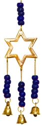 Wholesale Brass Wind Chime With Beads - Star 9"L