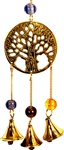 Wholesale Brass Wind Chime with Beads - Tree of Life 9"L