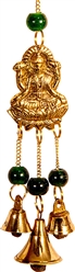 Wholesale Brass Wind Chime with Beads - Laxmi 9"L