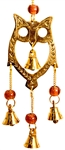 Wholesale Brass Wind Chime with Beads - Owl 9"L