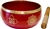 Wholesale 7 Chakra Brass Tibetan Singing Bowl - Red  6"D