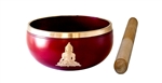Wholesale Buddha Brass Tibetan Singing Bowl - Red  4"D