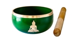 Wholesale Buddha Brass Tibetan Singing Bowl - Green  4"D