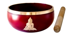 Wholesale Buddha Brass Tibetan Singing Bowl - Red  5"D
