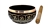 Wholesale Om Brass Tibetan Singing Bowl - Black 4"D