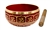 Wholesale Om Brass Tibetan Singing Bowl - Red  5"D