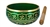 Wholesale Om Brass Tibetan Singing Bowl - Green 5"D