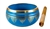 Wholesale Flower of Life Brass Tibetan Singing Bowl - Blue 5"D