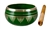Wholesale Flower of Life Brass Tibetan Singing Bowl - Green 5"D