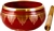 Wholesale Flower of Life Brass Tibetan Singing Bowl - Red 6"D