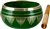 Wholesale Flower of Life Brass Tibetan Singing Bowl - Green 6"D