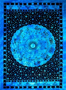 Wholesale Astrological Tapestry 74"x 102" (Turquoise)