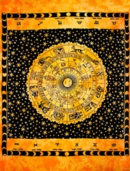 Wholesale Astrological Tapestry 74"x 102" (Orange)