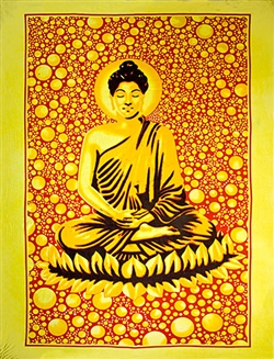 Wholesale Buddha Tapestry 84"x 103" (Yellow)