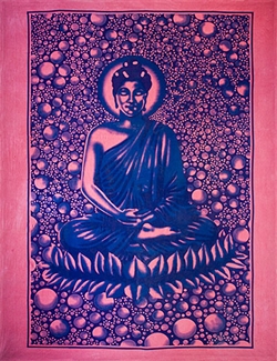 Wholesale Buddha Tapestry 84"x 103" (Turquoise)