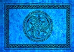 Wholesale Celtic Chakra Tapestry 72"x 108" (Turquoise)