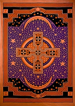 Wholesale Celtic Cross Tapestry 75"x 105" (Purple)