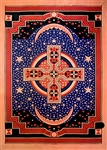 Wholesale Celtic Cross Tapestry 75"x 105" (Red)