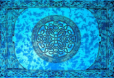 Wholesale Celtic Pentacle Tapestry 72"x 108" (Turquoise)