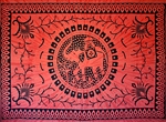 Wholesale Elephant Mandala Tapestry 74"x 106" (Red)