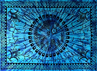 Wholesale Elephant Mandala Tapestry 72"x 108" (Turquoise)