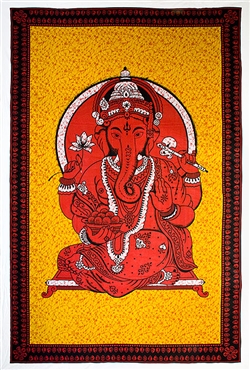 Wholesale Ganesh Tapestry 72"x 108" (Red)