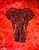 Wholesale Elephant Tapestry 69"x108" (Red)