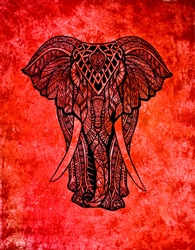 Wholesale Elephant Tapestry 69"x108" (Red)