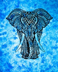 Wholesale Elephant Tapestry 69"x108" (Turquoise)
