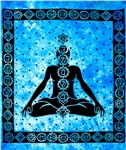 Wholesale 7 Chakra Tapestry 69"x108" (Turquoise)