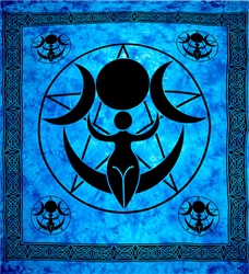 Wholesale Triple Moon Goddess Tapestry 72"x108" (Turquoise)