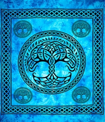 Wholesale Tree of Life Tapestry 72"x108" (Turquoise)