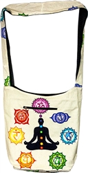 7 Chakra Shoulder Bag - 14" x 16" (White)