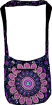 Mandala Shoulder Bag - 14" x 14" (Black/Purple)