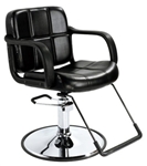 Professional Hydraulic Styling Salon Barber Chair Black