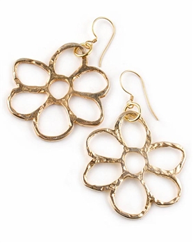 Gold Flower Drop Earrings by Chou - Exclusive
