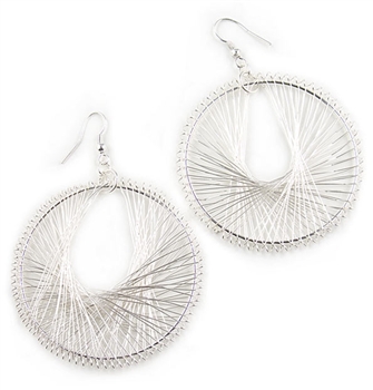 Silver Hoop Earrings by Farfallina