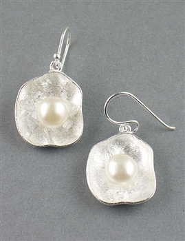 Sterling Silver Drop Earrings and Freshwater Pearl