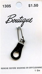 Silver Hole Zipper Pull Boutique #1305 from Blumenthal Lansing Co.