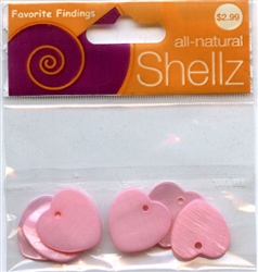 3/4" Pink Heart Buttons All-Natural Shellz #1848 from Blumenthal Lansings