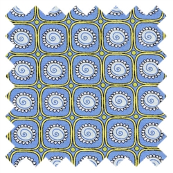 St. Ives Flower Blocks Blue 30445-70 from Lecien