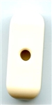 Rectangle Tube Polyamid Button 350392-White Dill Buttons of America