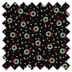 Christmas Wreaths 3704 Black from Lecien