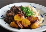 Thursday, November 3rd /Black Beans, Brown Rice, Plantain and Dessert