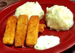 Tuesday, April 17th  Fish Sticks, Rice, veggies and Dessert